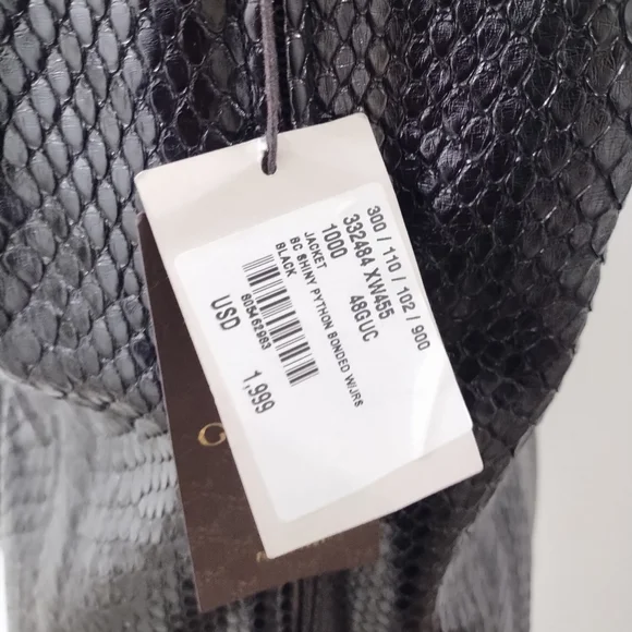 GUCCI TOP OR JACKET BLACK PYTHON